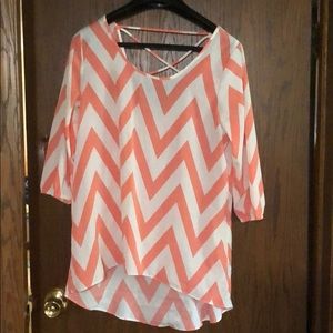 100% polyester flowy dress shirt. Worn once